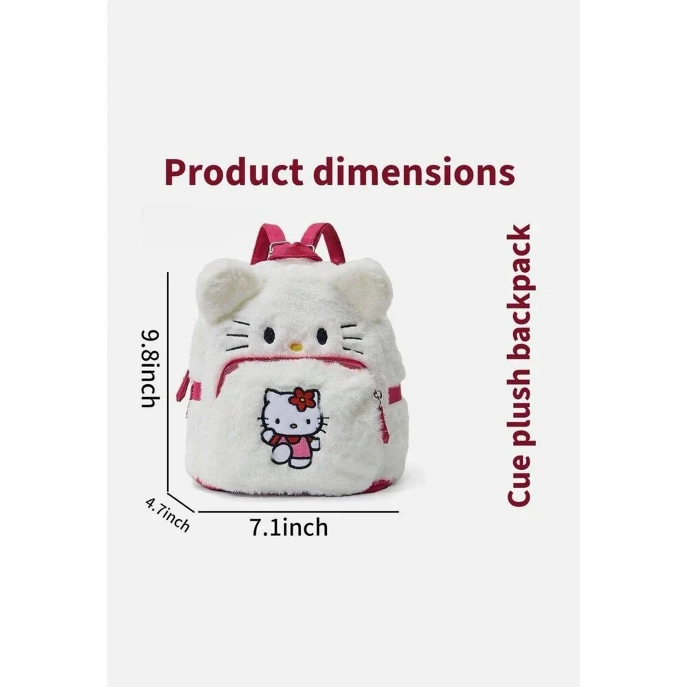 Hello Kitty Plush Backpack Very Cute  | High Quality Material